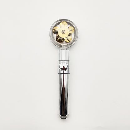 Filtered Turbo Propeller Bathroom Shower Head High Pressure Water Saving Stop Button Showerhead Water Pressure Adjustable Shower