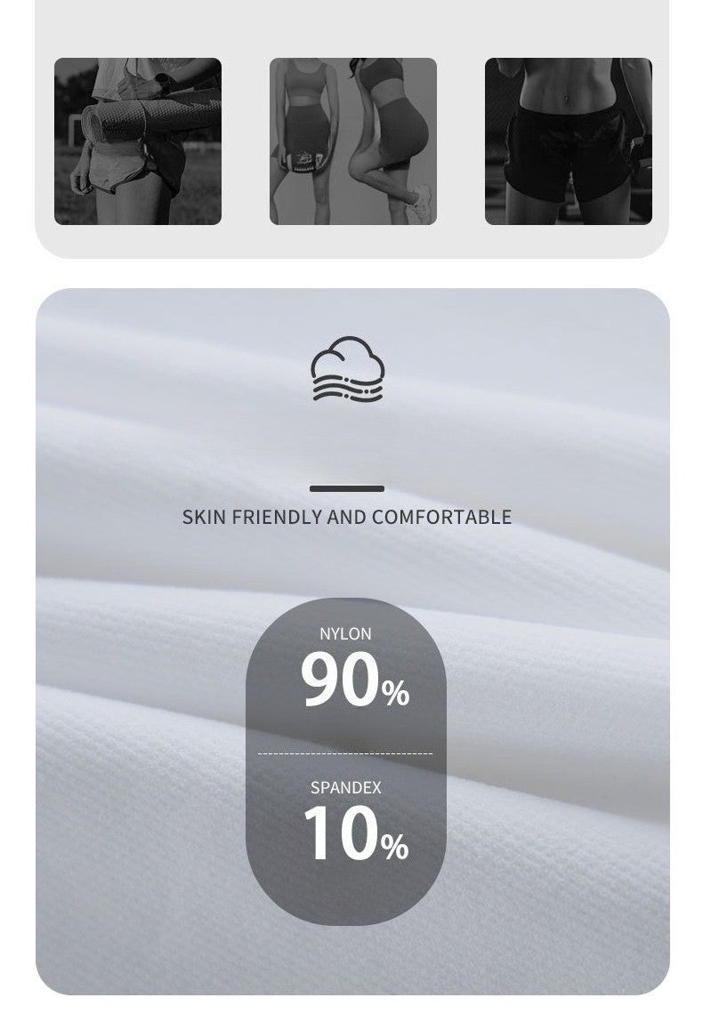 Women High Waist Fitness Shorts Gym Hip Lifting Yoga Sports Tight Running Shorts Exercise Three Folded Yoga Shorts