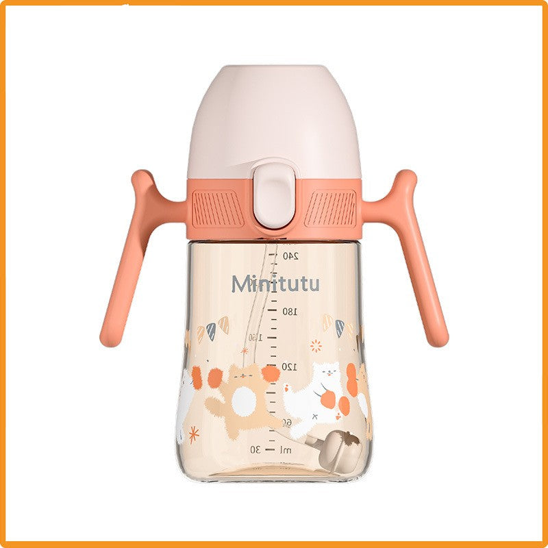 ? Minitutu ?New flip wide mouth PPSU baby bottle/drop and high temperature resistant baby bottle with child lock