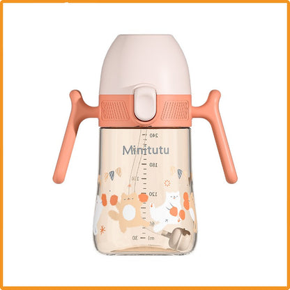 ? Minitutu ?New flip wide mouth PPSU baby bottle/drop and high temperature resistant baby bottle with child lock