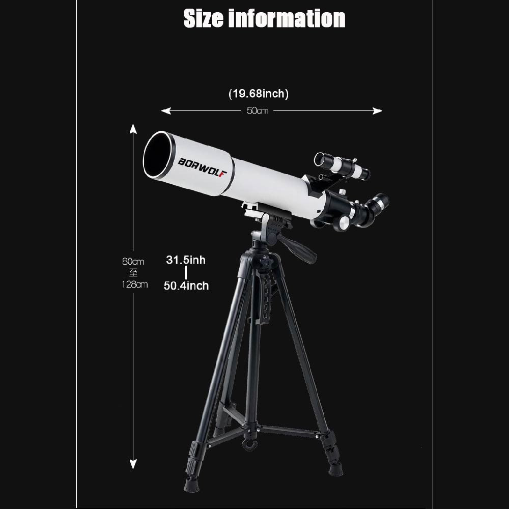 Telescópio Monocular 70mm Abertura 500mm, Telescópio Refrator Profissional Portátil para Iniciantes em Astronomia, Telescópio Portátil
