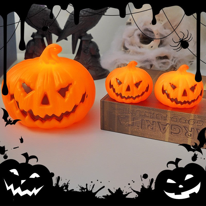 Halloween LED Pumpkin Lamp Ornaments Horror Atmosphere Kids Toy 2026 Halloween Party Home Decor Decoration Supplies