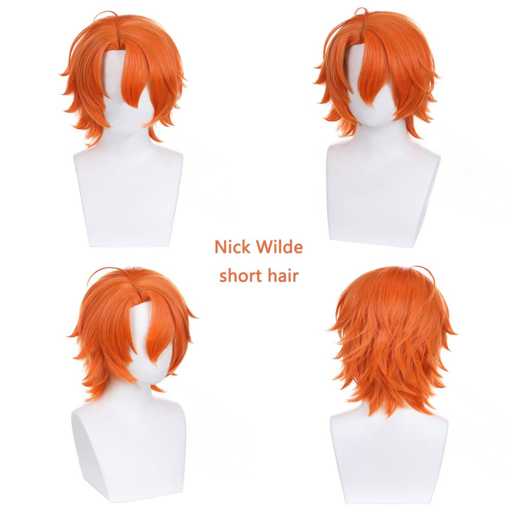 Zootopia 2: Judy E Nick Cosplay Cabelo Sintético Para Homens E Mulheres, Adequado Para Perucas De Role-Playing Anime De Festa Diária