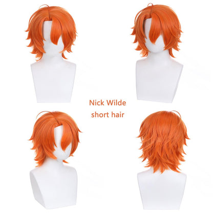 Zootopia 2: Judy E Nick Cosplay Cabelo Sintético Para Homens E Mulheres, Adequado Para Perucas De Role-Playing Anime De Festa Diária
