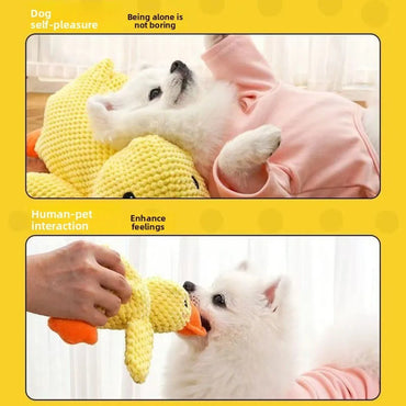 Coisas para Cães Acessórios para Cães Suprimentos para Cães Brinquedo de Pelúcia Calmante de Pato com Apito Durável Companheiro de Sono para Filhotes Presente de Luxo para Pets