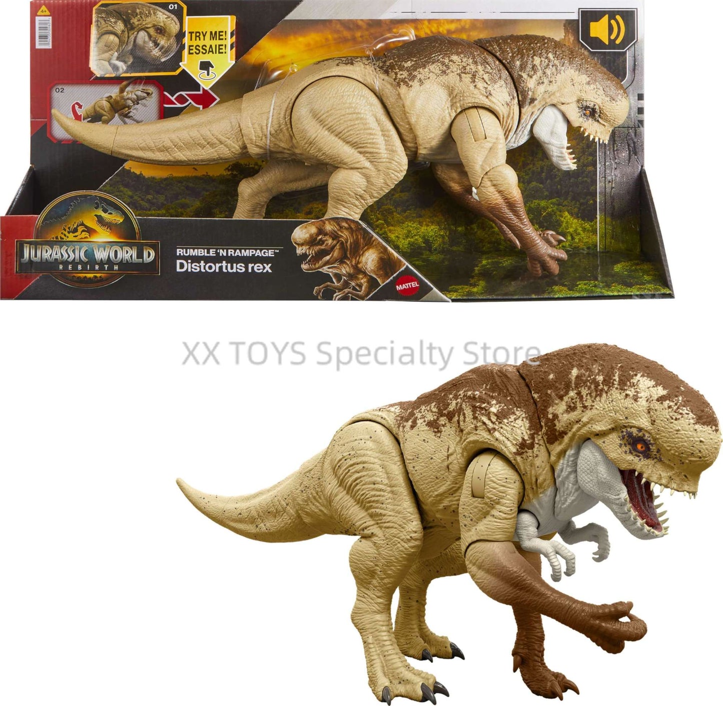 Jurassic World Rebirth Mosasaurus Distortus Rex Tyrannosaurus Rex Dinossauro Boneco de Ação com Luz e Som Presentes de Aniversário para Meninos