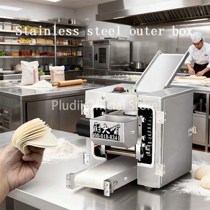 Máquina Automática Profissional de Massa para Dumpling, Laminadora Elétrica de Massa para Wonton Gyoza, Equipamento Comercial de Cozinha para Restaurantes
