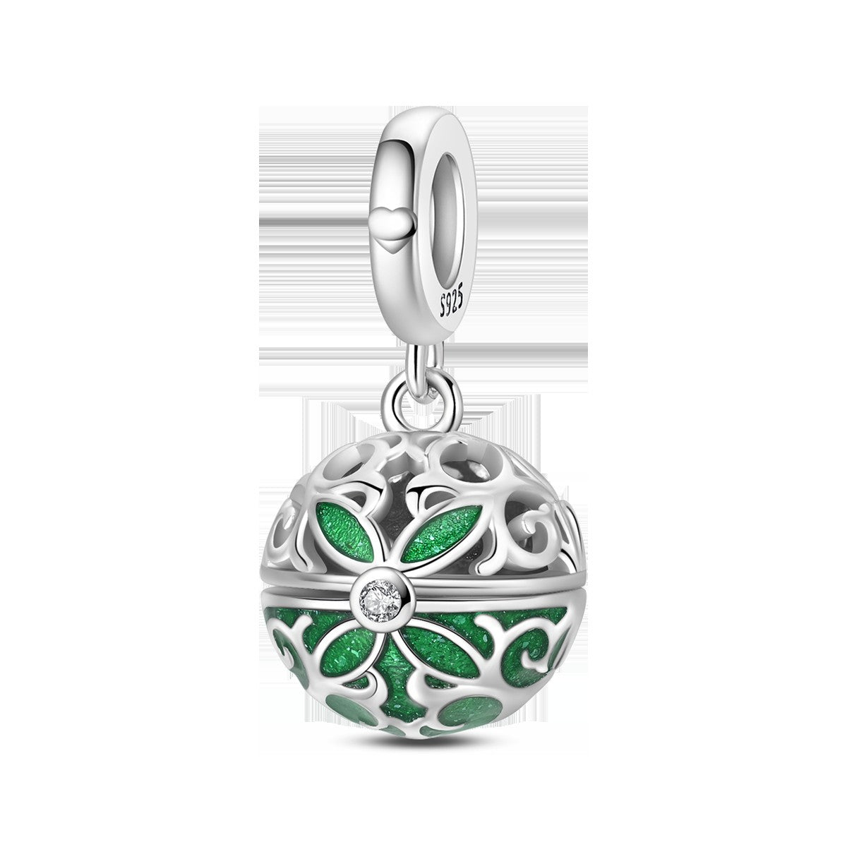 925 Sterling Silver Green Series Flower Tree Apple Pendant DIY Fine Beads Fit Original Charms Bracelet Women Jewelry Diy