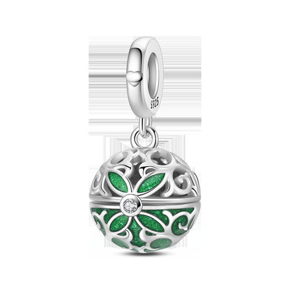 925 Sterling Silver Green Series Flower Tree Apple Pendant DIY Fine Beads Fit Original Charms Bracelet Women Jewelry Diy