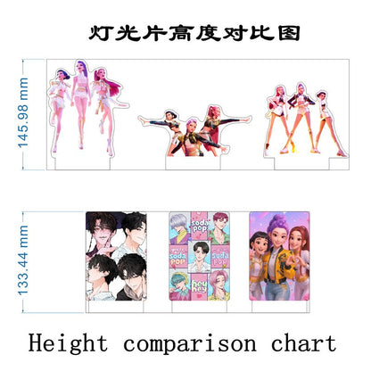 KPop K-POP Demon Hunters Kawaii Zoe Mira Rumi Saja Boys Superstar Monochrome Light Remote Control 16 Color Light Night Light