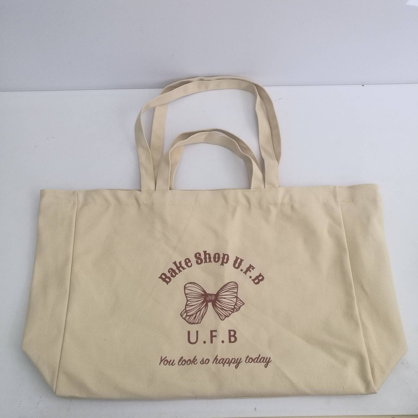 Wholesale 100pcs/Lot Custom Logo Printed Natural Cotton Canvas Shopping Take Out Bags with Double Handles for Trade Show School