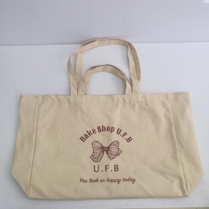 Wholesale 100pcs/Lot Custom Logo Printed Natural Cotton Canvas Shopping Take Out Bags with Double Handles for Trade Show School