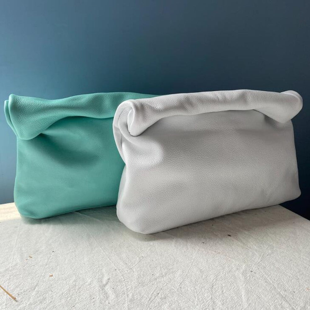 100% genuine leather Cowhide Handbag High Quality Leather Women's Foldable Designer Handbag Simple Magnet Handle Bags