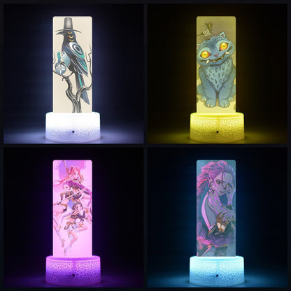 KPop K-POP Demon Hunters Kawaii Zoe Rumi Mira Saja Boys Superstar Monochrome Light Remote Control 16 Color Light Night Light