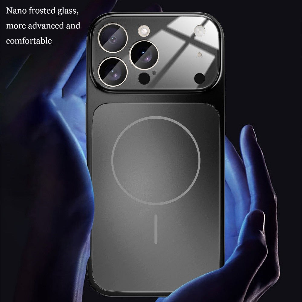 Capa Nano Fosca de Vidro Original Para iPhone 17 Air 16 15 14 13 Pro Max 17Pro Magnética Para Carregamento Sem Fio Magsafe Armor Funda