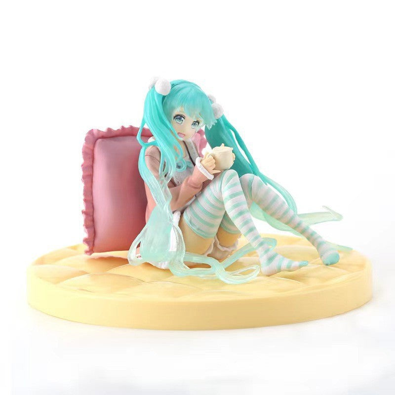 Hatsune Miku Figura Anime Menina Modelo Decoração de Mesa Boneca Colecionável Presente para Fãs Estátua Vocaloid Japonesa Kawaii Otaku