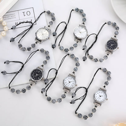 Fashionable trend simple luxury round plate pointer style bracelet ladies watch