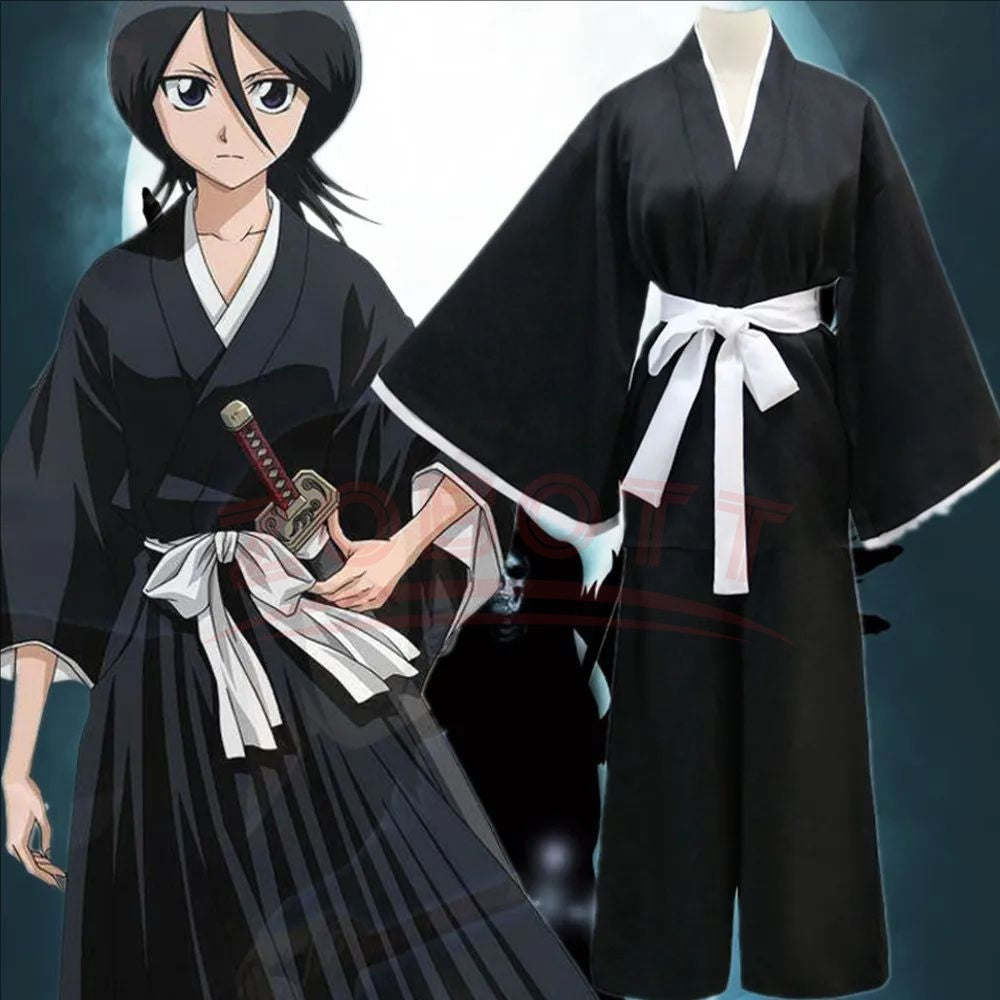 Bleach Kuchiki Rukia Cosplay Costumes Kurosaki Ichigo Die Pa Soul Society Shinigami Kimono Full Outfits Thousand-Year Blood War