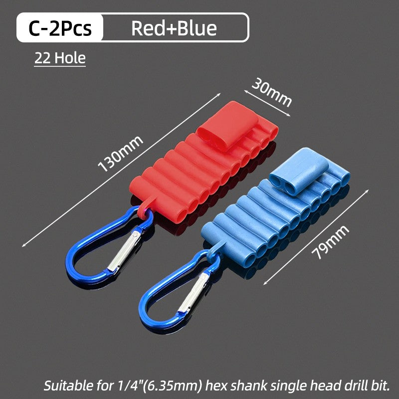 Suporte de Bits de Chave de Fenda Hexagonal de 1/4" Portátil Estojo Organizador com 10/22 Furos para Armazenamento de Bits de Broca para Cabeças de Chave de Fenda Ferramentas de Estojo