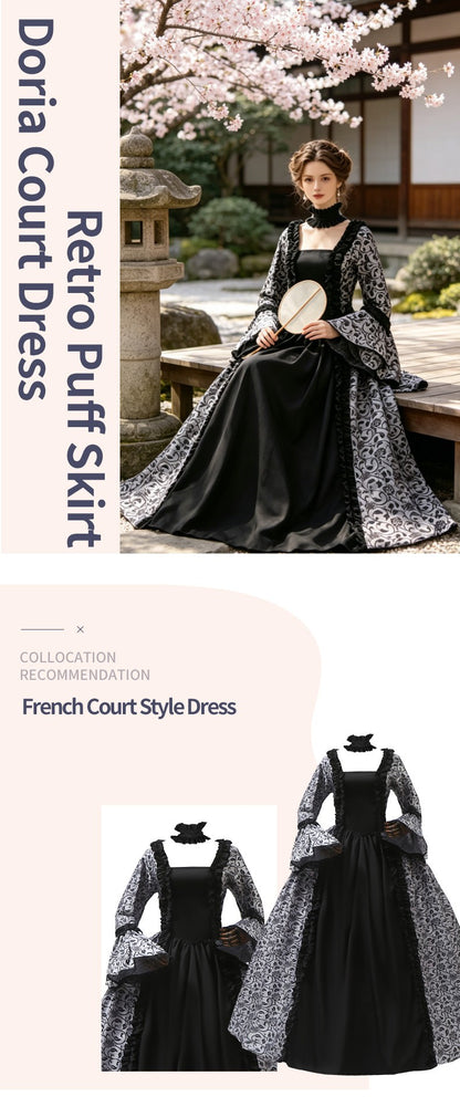 Cross border medieval Victorian retro elegant temperament versatile cosplay court dress fluffy dress cosplay Halloween performan