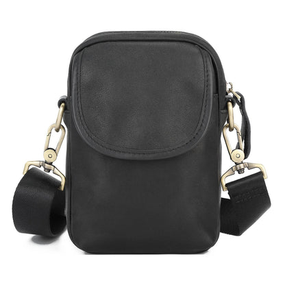 New Men's Cow Leather Crossbody Bag Man Shoulder Bag Casual Male Small Simple Bag For Men