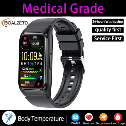 ECG+PPG Smart Watch Health Monitoring Blood Pressure Uric Acid Blood Fat bracelet Bluetooth Call Reminder Waterproof SmartWatch