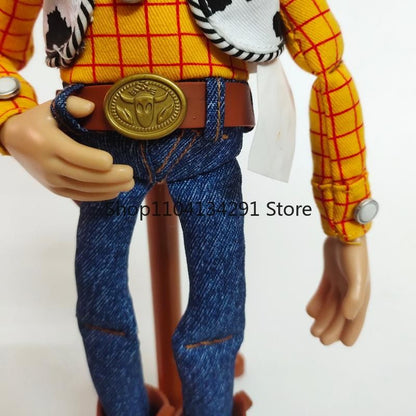 Boneco Xerife Woody Autêntico Toy Story Edição Colecionador com Voz em Inglês - Brinquedo Colecionável para Crianças