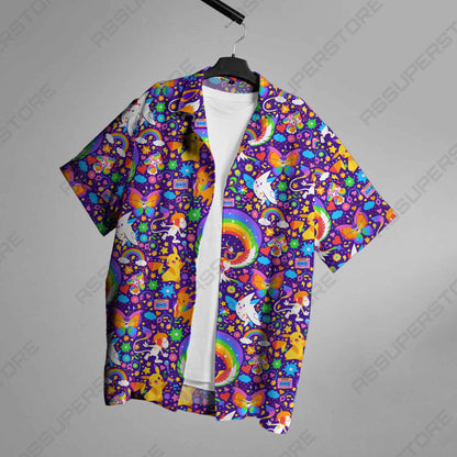 Men's Hawaiian Shirts For Men Casual Cartoon 3D Printed Shirts Loose Short-sleeve Beach Blouses Oversize Tops Camicias homme
