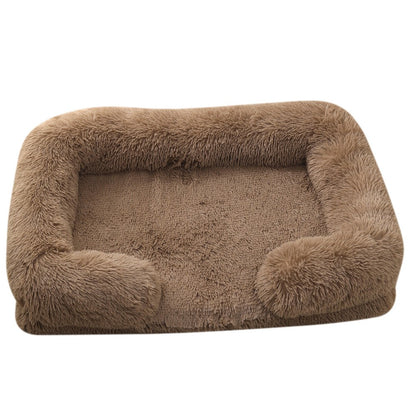Ninho de Animais de Estimação Circular Longo de Pelúcia de Inverno, Cama para Cachorro, Cama para Gato, Almofada Macia para Animais de Estimação, Suprimentos para Animais de Estimação