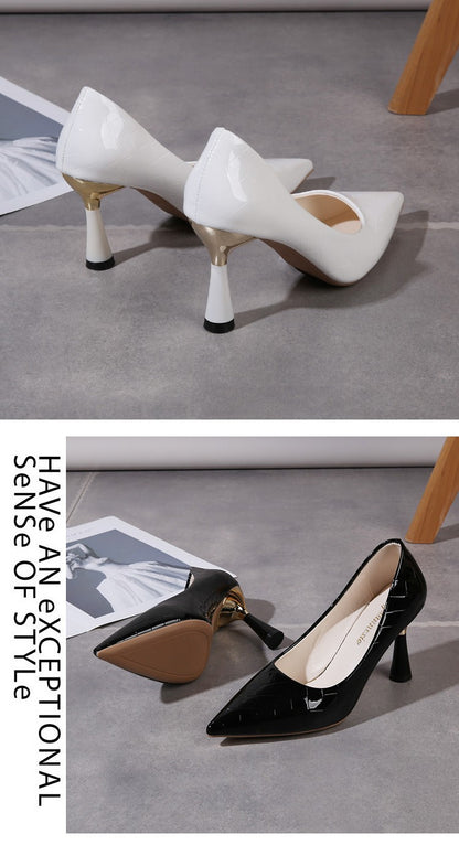 Plaid Classic Casual High Heels New Pattern Embossed Fashion Oversize Shoes In Autumn and Winter 2022 Pumps Women Shoes