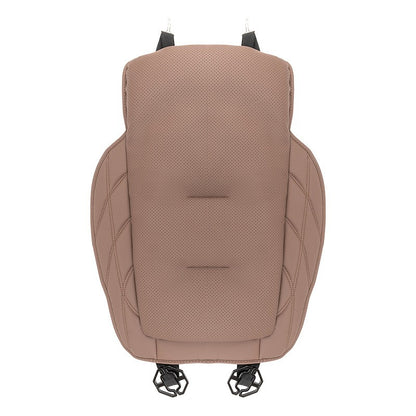 Nappa Leather Car Seat Cushion Rear Integrated Lumbar Support for All Seats Breathable Ventilated Comfort Auto Accessories