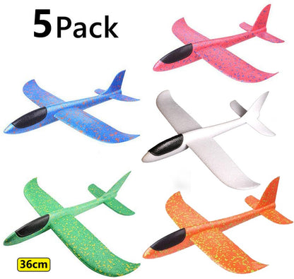 Avião de espuma grande de 36cm x 48cm, planador de avião de arremesso manual, aviões de bolha EPP inerciais, brinquedos de lançamento ao ar livre para crianças e meninos de presente