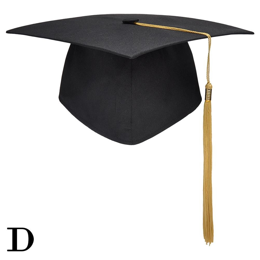 Black Adult Bachelor Caps Graduation Hat for Student 2023 Congratulation Graduation Party Decorations