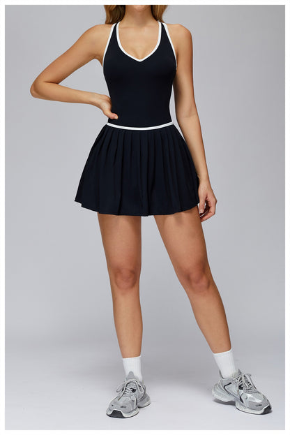 Yoga Jumpsuit Women Set Sexy Anti Glare One-Piece Jumpsuit Dance Ballet Sports Dress Gym Push Up Rompers Running Tennis Sports