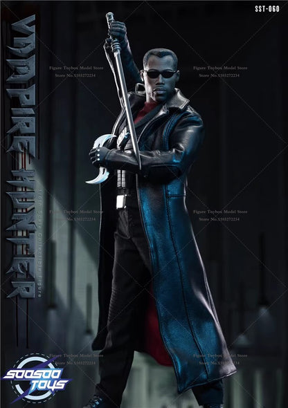 Soosootoys SST-060 1/6 Vampire Hunter The Blade Action Figure Collection Leather Coat Decor 12inch Full Set Male Soldier Model