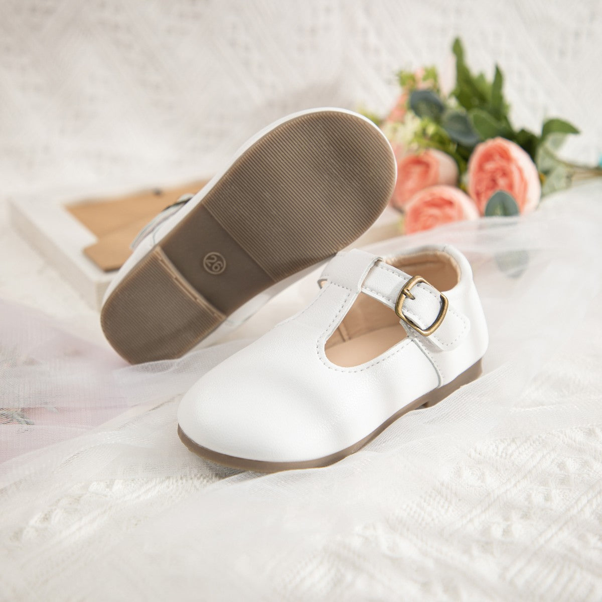 Meckior 2024 New Kids Girls Shoes New Moccasins Candy Color Soft Bottom Non-slip Children's Shoes Fashion Party Princess Shoes