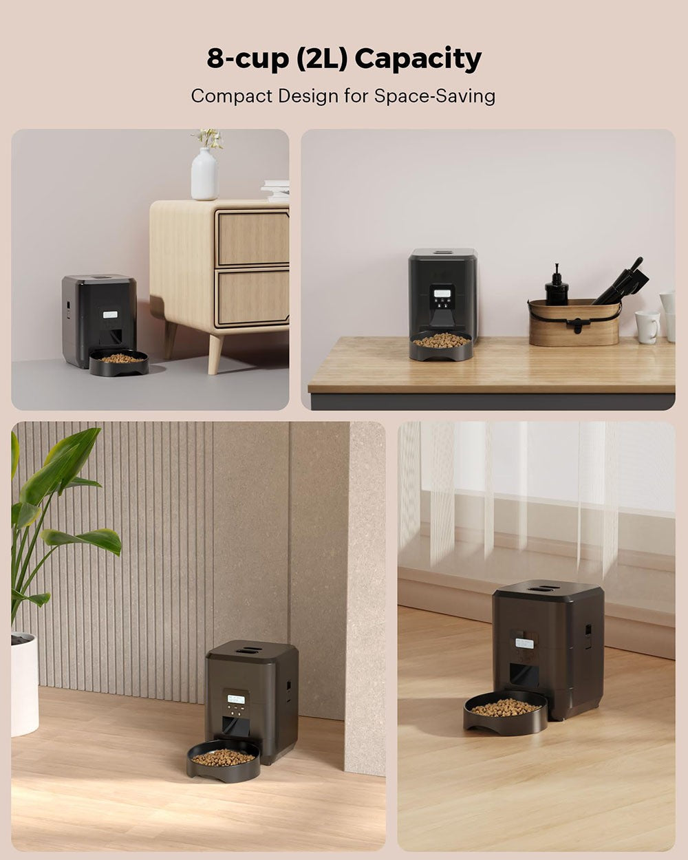 Comedouro Automático Inteligente para Gatos e Cães Máquina de Ração Lenta com Dosador Automático Temporizado e Quantitativo Tigela para Gatos e Cães