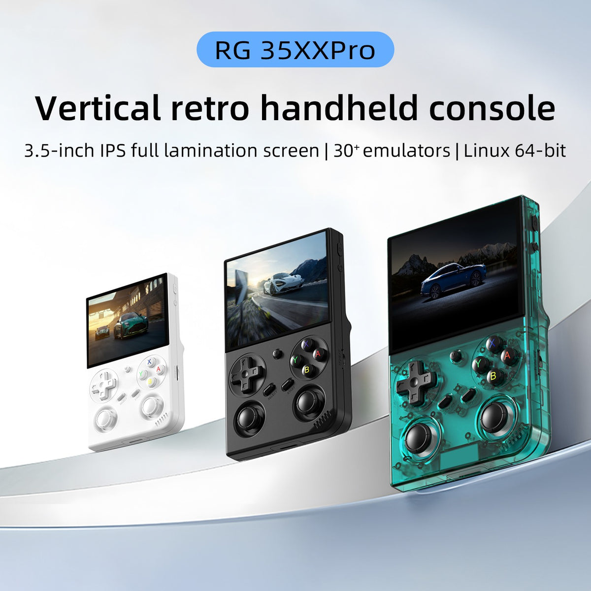 ANBERNIC RG35XX PRO Vertical Retro Gaming Console 3.5" IPS OCA Screen Linux 64-bit True Dual Joysticks Vibration Motor RixelHK