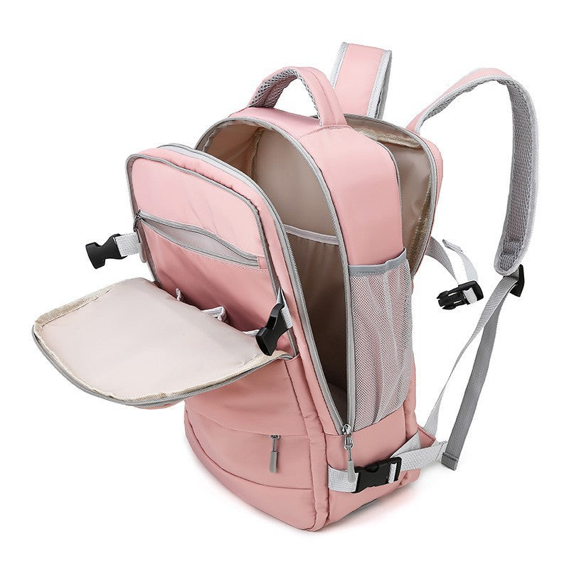 Mochila Impermeável de Grande Capacidade Multifuncional para Viagem com Compartimento para Sapatos Multicamadas