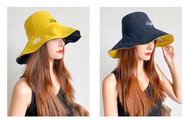 Summer 2024 New Sunshade And Sunscreen Bucket Hat Korean Version Large Brim Outdoor Fashion Neck Hat