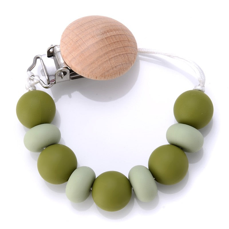 New Silicone Beads Dummy Clip Holder Soother Pacifier Clips Chain for Baby Teething Toys Chew Gifts Accessories BPA Free