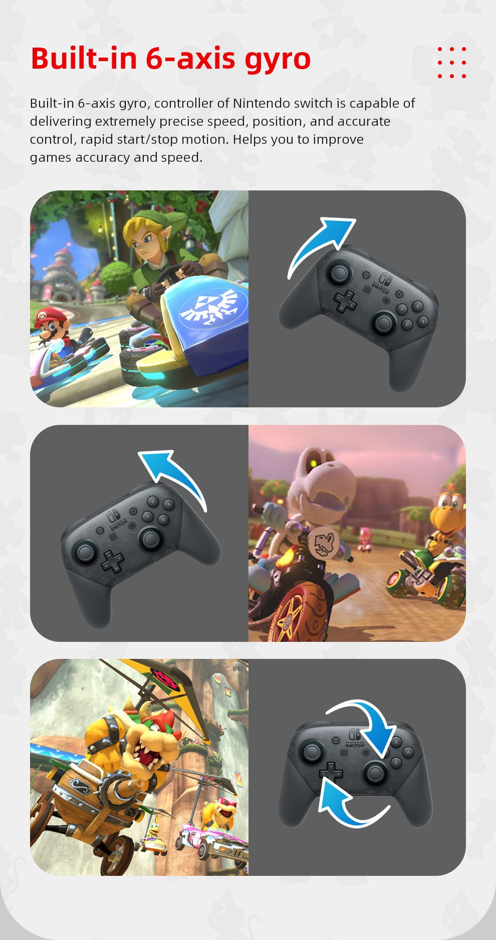 Nintendo Switch Pro Controller Bluetooth 3.0 and Build in NFC Wireless Game Controller motion controls HD rumble Amiibo
