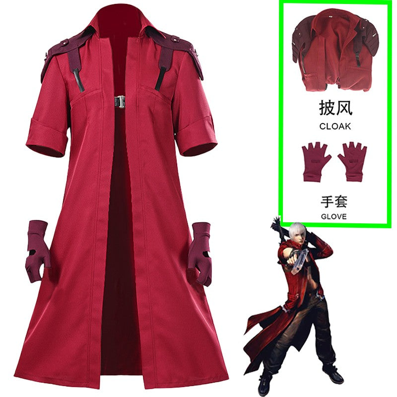 Devil May Cry 5 Dante Cosplay Costume Game DMC 5 Dante Wig Windbreaker Gloves Top Pants Disguise Suits Party Fantasia Outfits