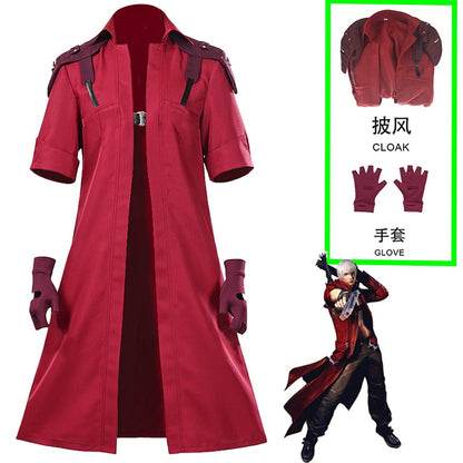 Devil May Cry 5 Dante Cosplay Costume Game DMC 5 Dante Wig Windbreaker Gloves Top Pants Disguise Suits Party Fantasia Outfits