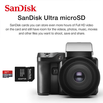 Cartão Micro tf SD 100% Original SanDisk Classe 10 Cartão TF 32GB 64GB 128GB Cartão de Memória para Celular Tablet Cartão Flash