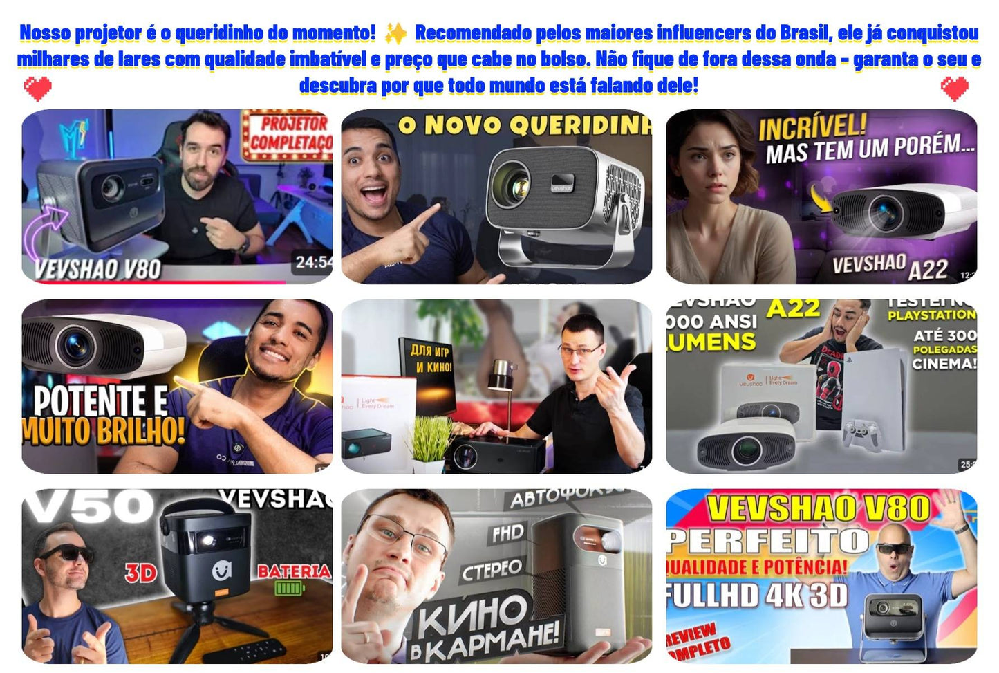 Projetor VEVSHAO A22 Full HD 1080P 4K 1000ANSI Android WiFi Foco Automático 10W*2 Projetor de Home Theater para Reuniões de Escritório e Vídeo