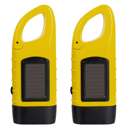 Solar Led Flashlights Portable Hand Cranked Dynamo Torch for Outdoor Riding Camping Power Hiking Long-range Emergency Lantern