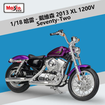 Maisto 1:18 Harley XL 1200V Seventy-Two Modelo de Moto de Liga Metálica Fundida Modelo de Moto de Rua de Metal Simulação Presentes Infantis