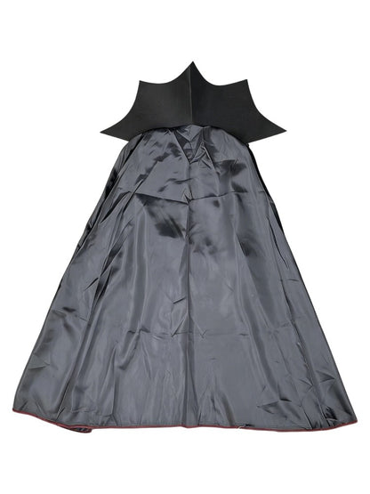 Kids Vampire Style Outfit with Cape, Children Black and Red Costume with Bow Tie