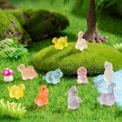 Glow In The Dark Dinosaur Toys 10/20PCS Luminous Mini Figurines For Christmas Fairy Garden Cute Decor
